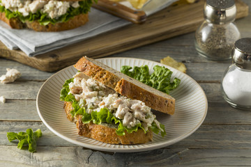 Homemade Healthy Chicken Salad Sandwich