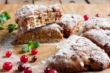 homemade cranberry scones