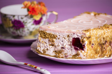 Cherry yoghurt cake