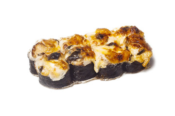 sushi on a white background