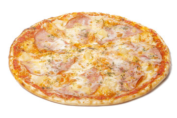 pizza on a white background