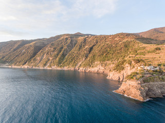 Aerial view of Five Lands - Cinque Terre - Italy
