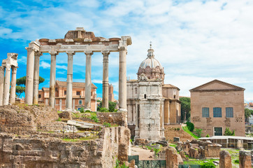 Fototapeta na wymiar The Forum Roman in Rome