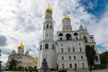 Fototapeta na wymiar Inside the Kremlin's wall - Ivan the Great Bell Tower, Ivan the Great Bell, Cathedral Square, Moscow Kremlin, Russia