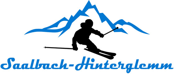 Berge Skifahrer Saalbach-Hinterglemm