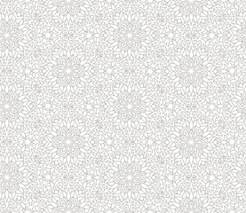 Flourish mosaic tiled pattern. Floral oriental ethnic background