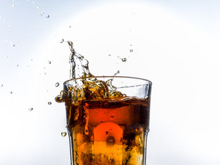 a glass with drink 