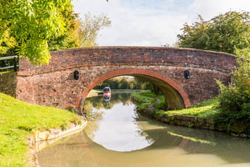 Morning view bridge over canal England United Kingdom