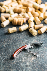 Corkscrew and corks.