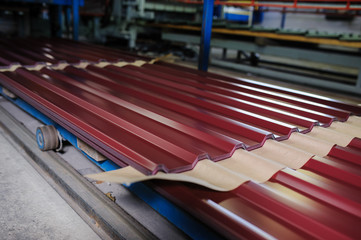 Metal tile manufacturing factory.