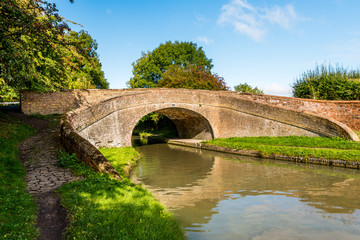 Morning view bridge over canal England United Kingdom