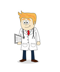 vector illustration of doctor cartoon
