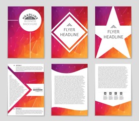 Abstract vector layout background set. For art template design, list, page, mockup brochure theme style, banner, idea, cover, booklet, print, flyer, book, blank, card, ad, sign, sheet,, a4.