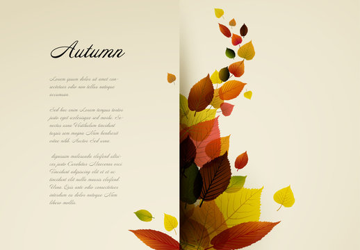 Autumn Leaves Card Layout 1