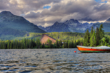 lake mountain scene