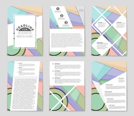 Abstract vector layout background set. For art template design, list, front page, mockup brochure theme style, banner, idea, cover, booklet, print, flyer, book, blank, card, ad, sign, sheet,, a4