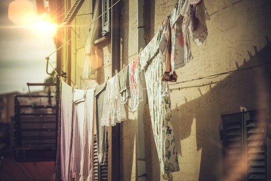 Air-Drying Clothing in the Italy