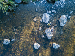 View on river bottom