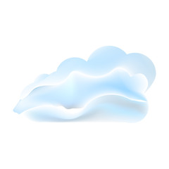 Cloud Blue Icon Symbol Design. Vector illustration isolated on white background