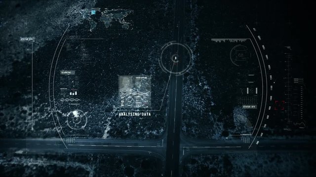 Digital composite video of ariel target