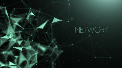 Modern internet web network with motivation text