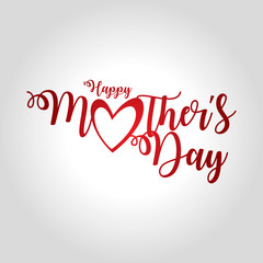 happy mothers day greeting card vector illustration
