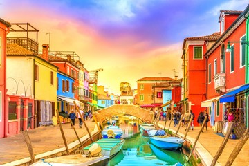 Fototapeta na wymiar Burano island, Venice landmark, Italy.