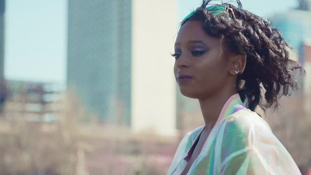 Young confident black woman