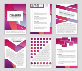 Abstract vector layout background set. For art template design, list, front page, mockup brochure theme style, banner, idea, cover, booklet, print, flyer, book, blank, card, ad, sign, sheet,, a4