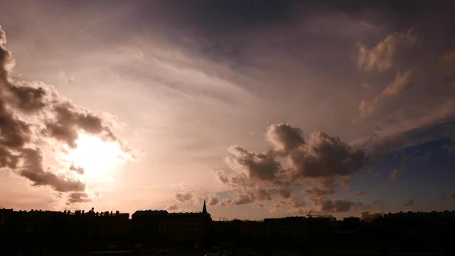 Dark lighting dramatic sky timelapse