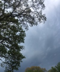 incoming severe weather with spring hailstorm