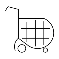 shopping cart vector - basket with boxes 