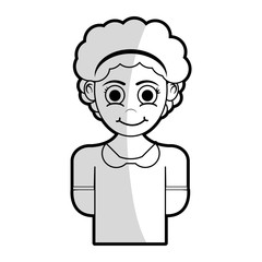 happy girl with curly hair  icon image vector illustration design 