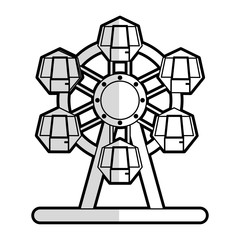 ferris wheel carnival or fair icon image vector illustration design 