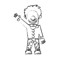 clown with no eyes cartoon icon image vector illustration design 