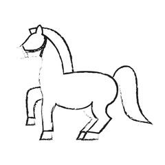 horse animal icon image vector illustration design 