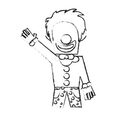 clown with no eyes cartoon icon image vector illustration design 