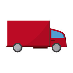 cargo truck icon over white background. colorful design. vector illustration