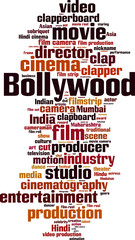 Obraz premium Bollywood word cloud
