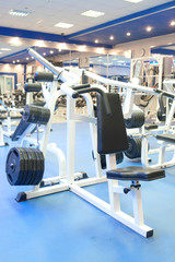 Interior of a fitness hall