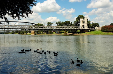 Bridge over the Brazos river, Waco Texas