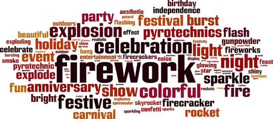 Firework word cloud