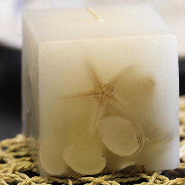 Decorative candle close up