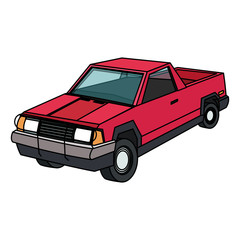 vintage 90s style truck car icon image vector illustration design 