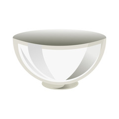 bowl icon over white background. vector illustration
