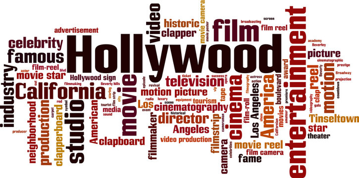 Hollywood word cloud