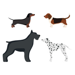 Funny cartoon dog character bread in cartoon style vector illustration.
