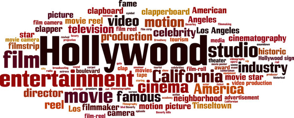 Hollywood word cloud