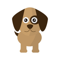 dog animal cartoon icon over white background. colorful design. vector illustration