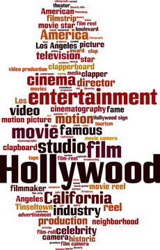 Hollywood word cloud